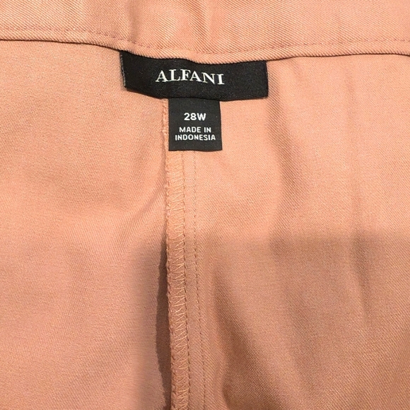Pants -NWT Alfani Women's Plus Size Slim Leg Tummy-Control Pants Pottery Clay S… - Picture 3 of 6